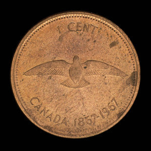 Canada, Élisabeth II, 1 cent : 1967