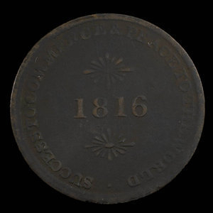 Canada, inconnu, 1/2 penny : 1816