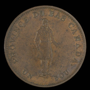 Canada, Banque de la Cité, 1/2 penny : 1837