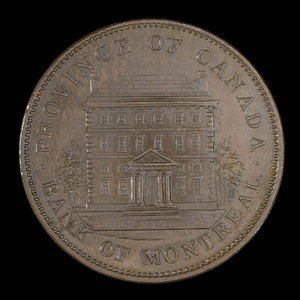 Canada, Banque de Montréal, 1 penny : 1842