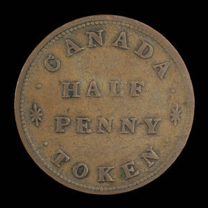 Canada, inconnu, 1/2 penny : 1831