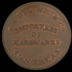 Canada, T.S. Brown & Company, 1/2 penny : 1837