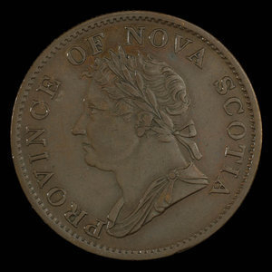 Canada, Province de la Nouvelle-Écosse, 1/2 penny : 1832