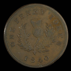 Canada, Province de la Nouvelle-Écosse, 1 penny : 1840
