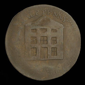 Canada, inconnu, 1/2 penny : 1840