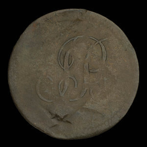 Canada, inconnu, 1/2 penny : 1840