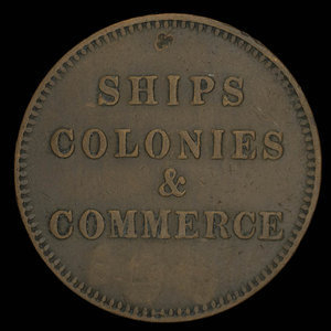 Canada, inconnu, 1/2 penny : 1835