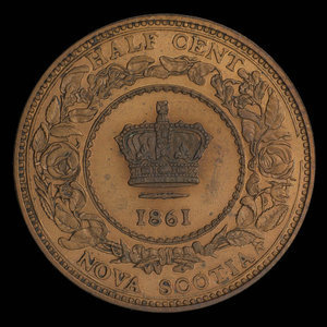 Canada, Province de la Nouvelle-Écosse, 1/2 cent : 1861