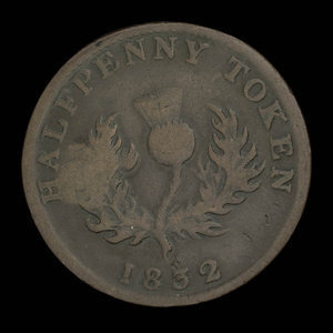 Canada, Province de la Nouvelle-Écosse, 1/2 penny : 1832