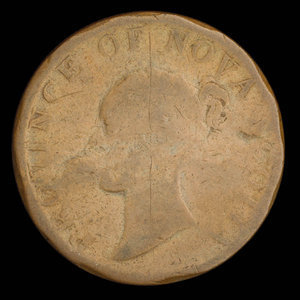 Canada, Province de la Nouvelle-Écosse, 1/2 penny : 1843