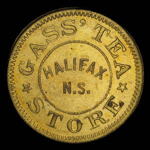 Canada, Gass' Tea Store, aucune dénomination : 1882