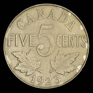 Canada, Georges V, 5 cents : 1923