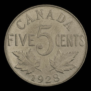 Canada, Georges V, 5 cents : 1928