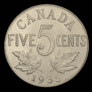 Canada, Georges V, 5 cents : 1935