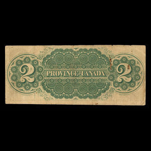 Canada, Province du Canada, 2 dollars : 1 octobre 1866