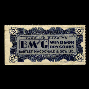 Canada, Bartlet, MacDonald & Gow Ltd., 2 cents : 1935