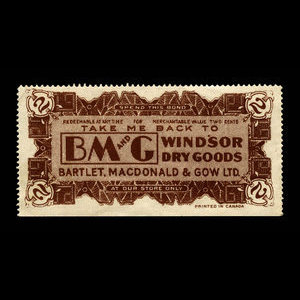 Canada, Bartlet, MacDonald & Gow Ltd., 2 cents : 1935