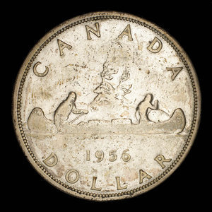 Canada, Élisabeth II, 1 dollar : 1956