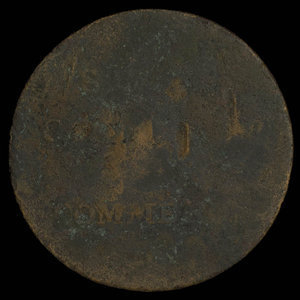 Canada, inconnu, 1/2 penny : 1838