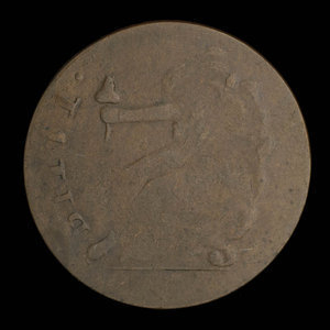 Canada, inconnu, 1/2 penny : 1838