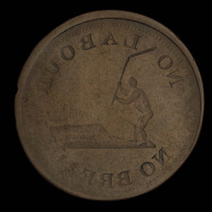 Canada, inconnu, 1/2 penny : 1837