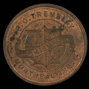 Canada, P.O. Tremblay, aucune dénomination : 1892