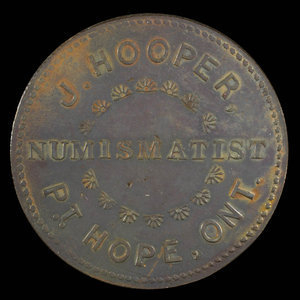 Canada, J. Hooper, aucune dénomination : 1895