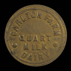 Canada, Carlton Farm Dairy, 1/2 pinte de lait : 1895