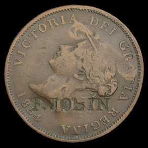 Canada, Province du Nouveau-Brunswick, 1 penny : 1854