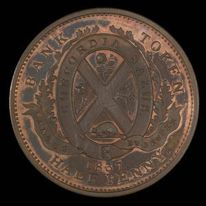 Canada, Banque du Peuple (People's Bank), 1/2 penny : 1837