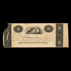 Canada, Banque de Montréal, 5 dollars : 1830