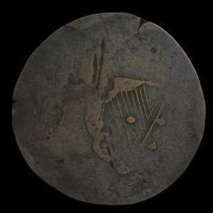 Canada, inconnu, 1/2 penny : 1820