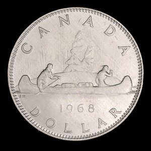 Canada, Élisabeth II, 1 dollar : 1968