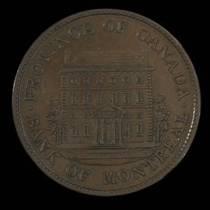 Canada, Banque de Montréal, 1/2 penny : 1842