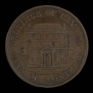 Canada, Banque de Montréal, 1/2 penny : 1844