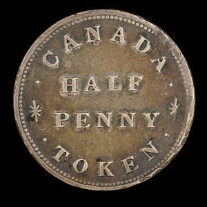 Canada, inconnu, 1/2 penny : 1831