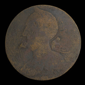 Canada, inconnu, 1/2 penny : 1838