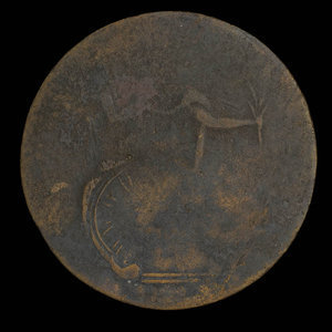 Canada, inconnu, 1/2 penny : 1838