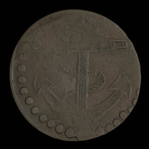 Canada, inconnu, 1/2 penny : 1838