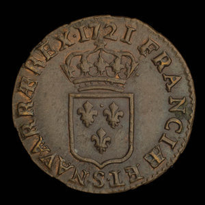 France, Louis XV, 1 liard : 1721