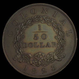 Grande-Bretagne, George IV, 1/50 dollar : 1823