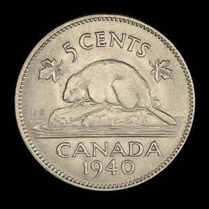 Canada, Georges VI, 5 cents : 1940