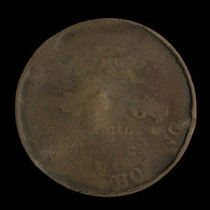 Canada, inconnu, 1/2 penny : 1838