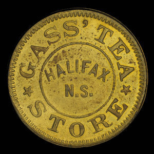 Canada, Gass' Tea Store, aucune dénomination : 1882