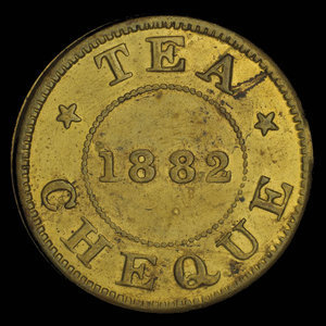 Canada, Gass' Tea Store, aucune dénomination : 1882