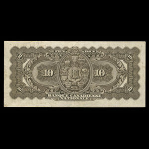 Canada, Banque Canadienne Nationale, 10 dollars : 1 février 1925
