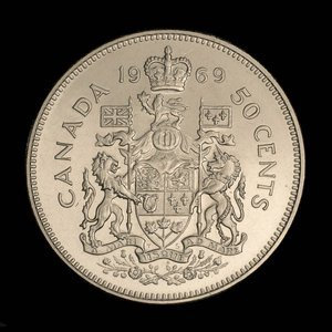 Canada, Élisabeth II, 50 cents : 1969