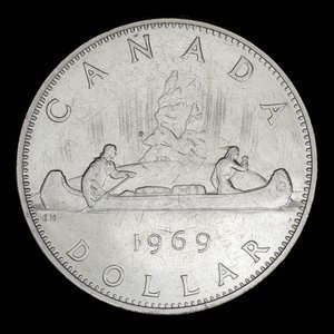 Canada, Élisabeth II, 1 dollar : 1969