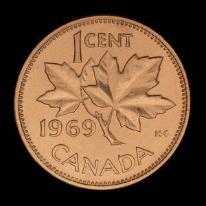 Canada, Élisabeth II, 1 cent : 1969
