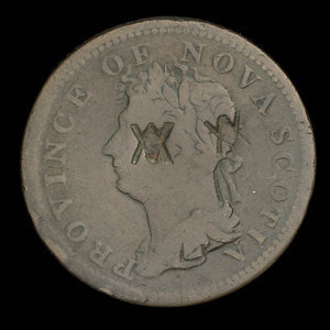 Canada, Province de la Nouvelle-Écosse, 1/2 penny : 1823